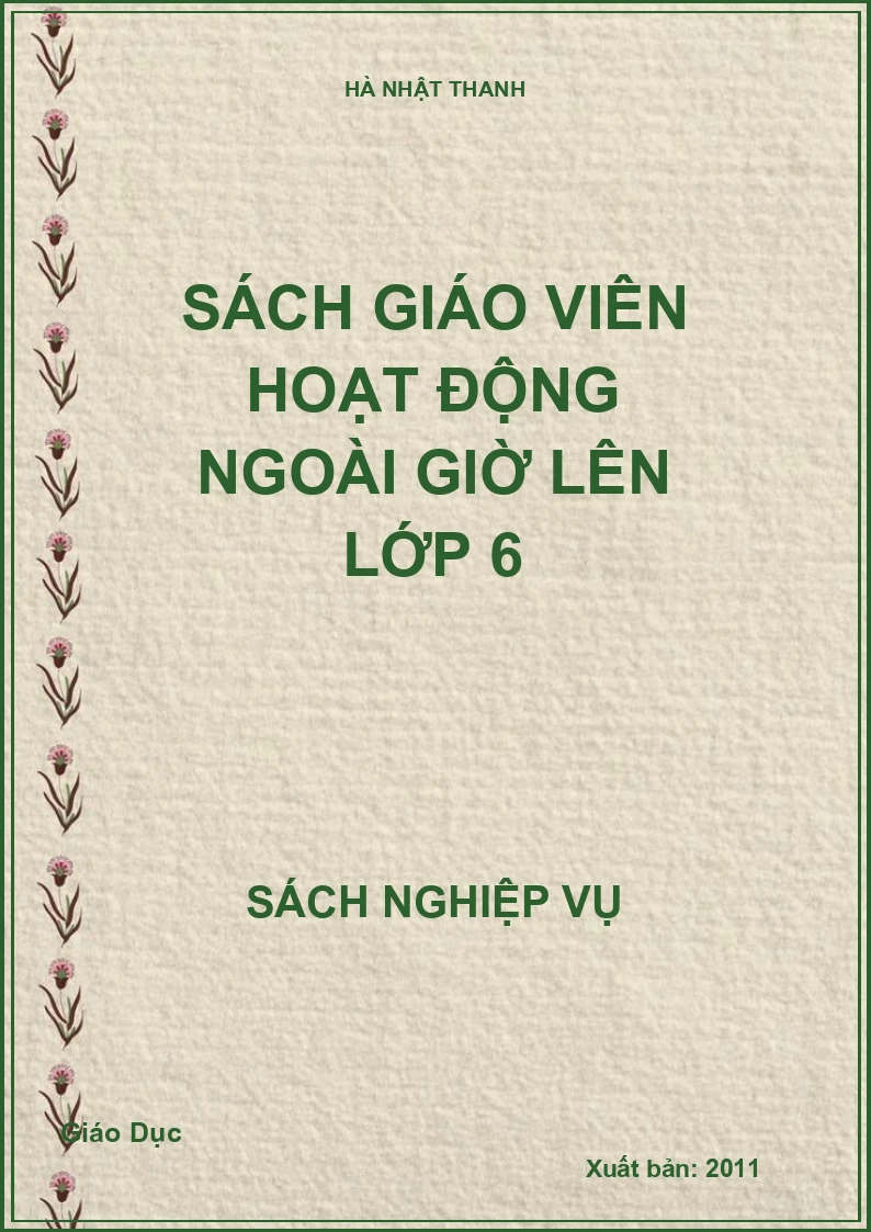 Sách giáo viên Hoạt động ngoài giờ lên lớp 6