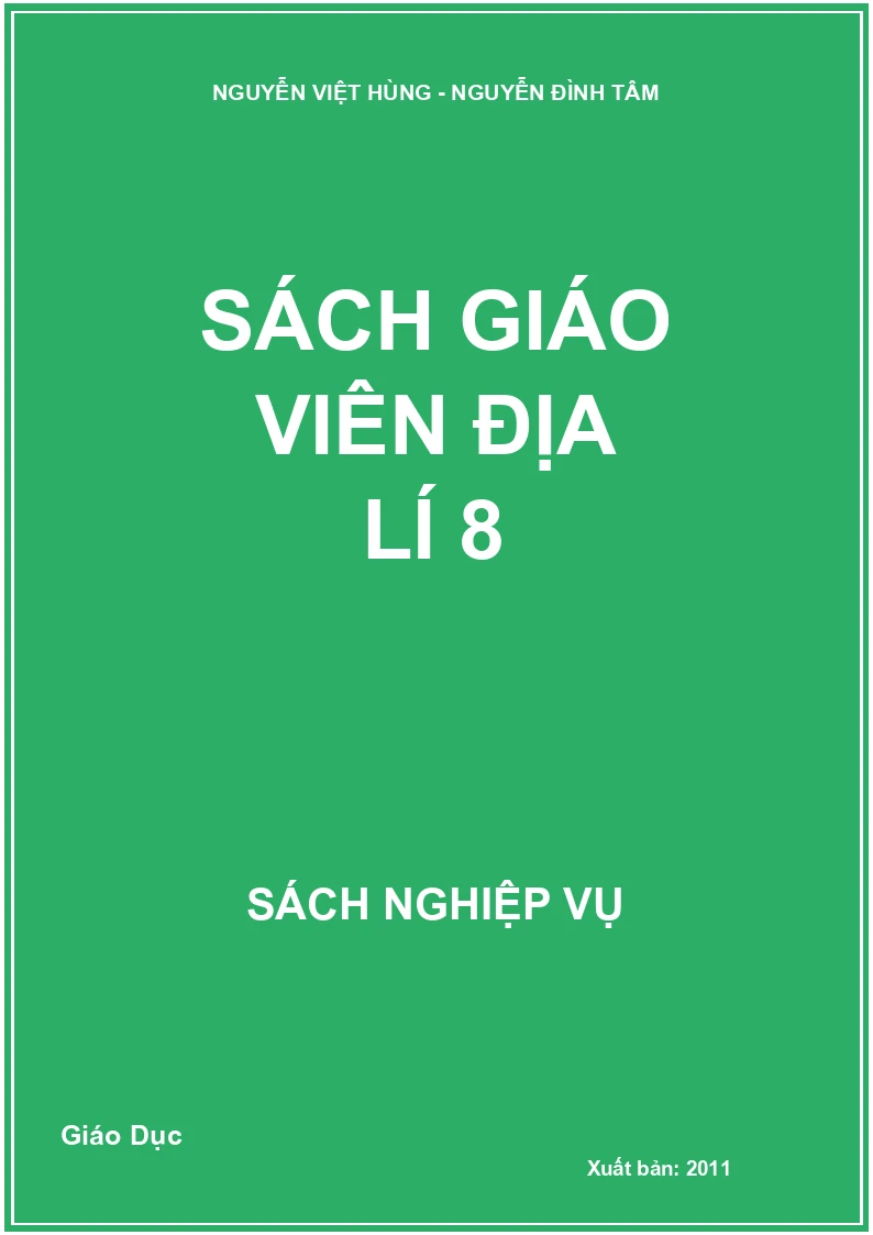 Sách giáo viên Địa lí 8