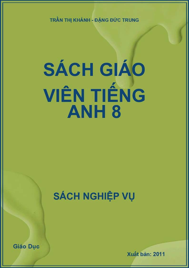 Sách giáo viên Tiếng anh 8