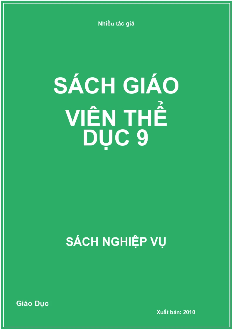 Sách giáo viên Thể dục 9