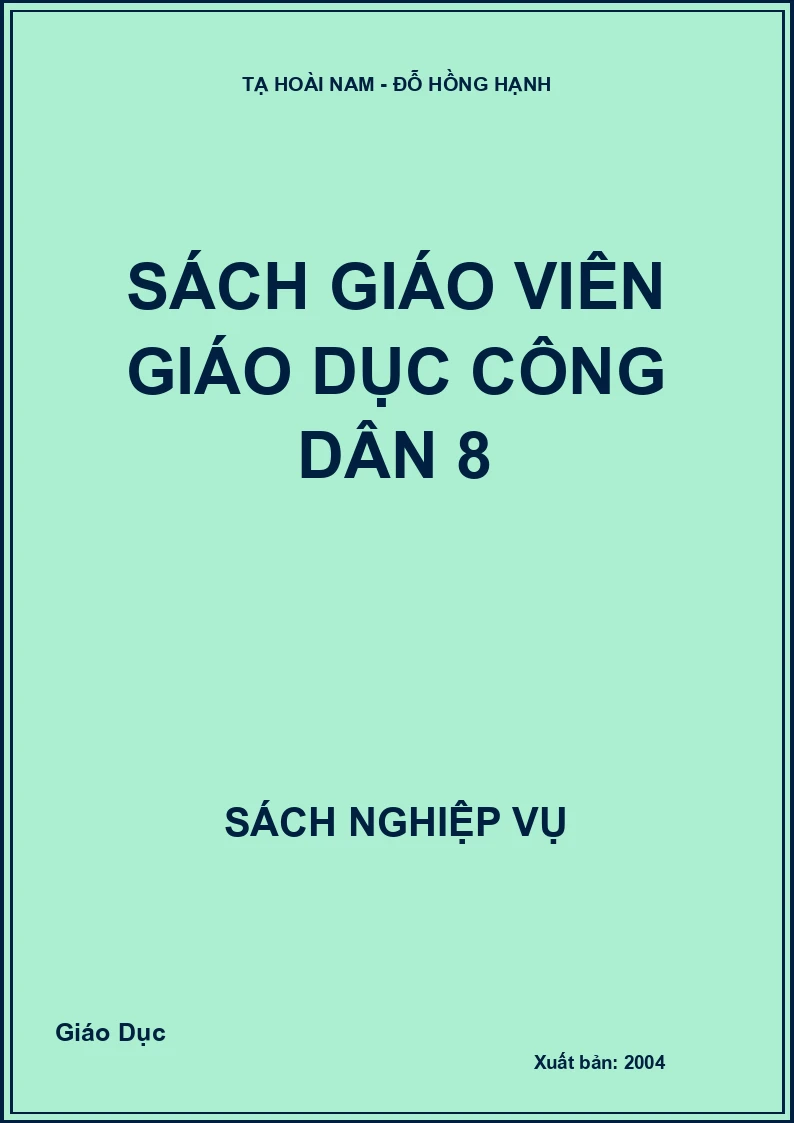 Sách giáo viên Giáo dục công dân 8