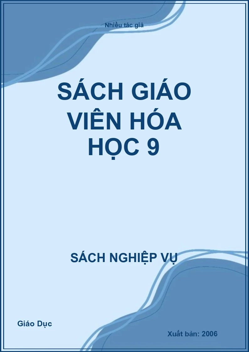 Sách giáo viên Hóa học 9