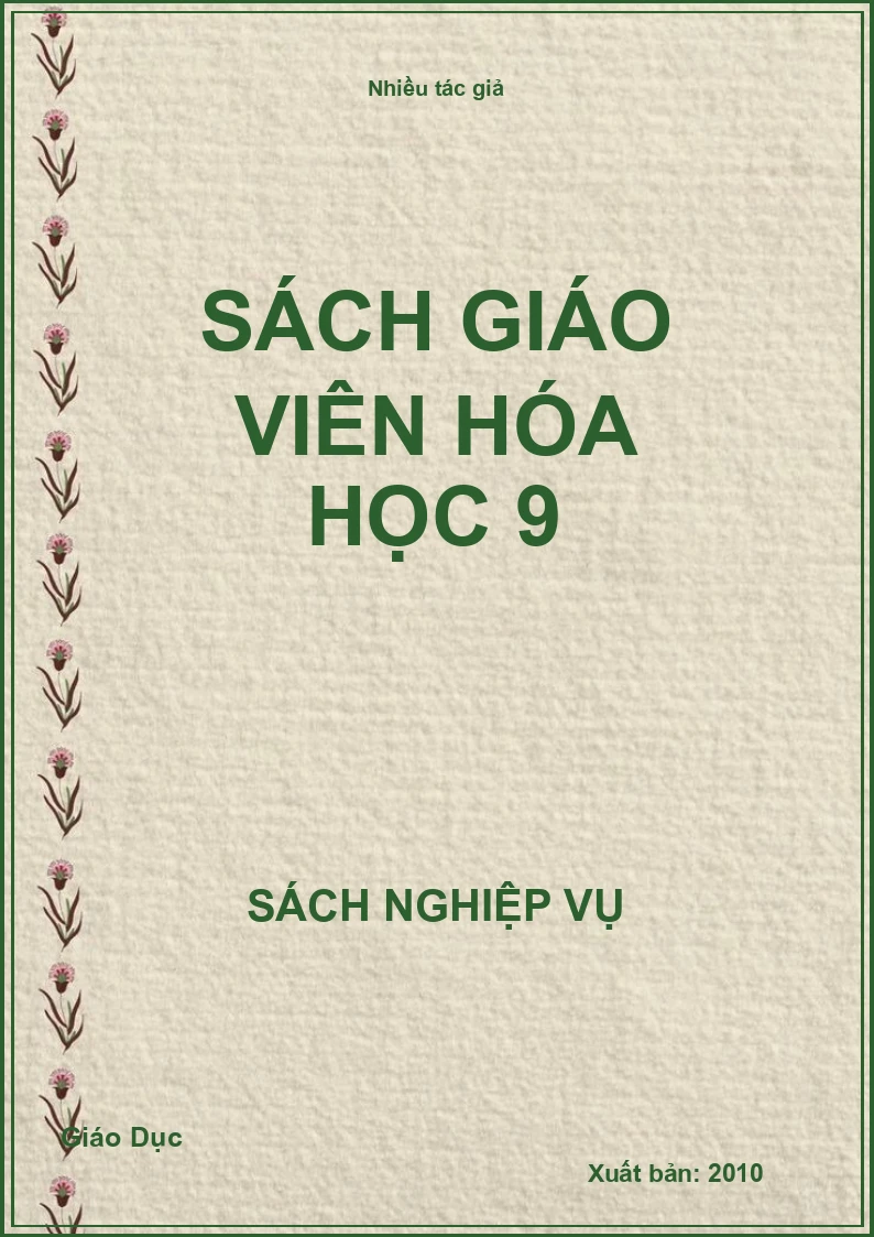 Sách giáo viên Hóa học 9