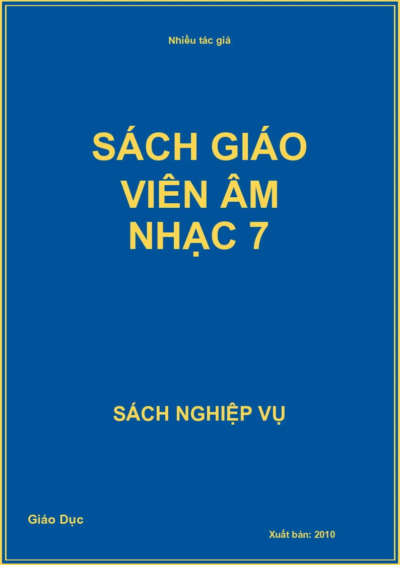 Sách giáo viên Âm nhạc 7