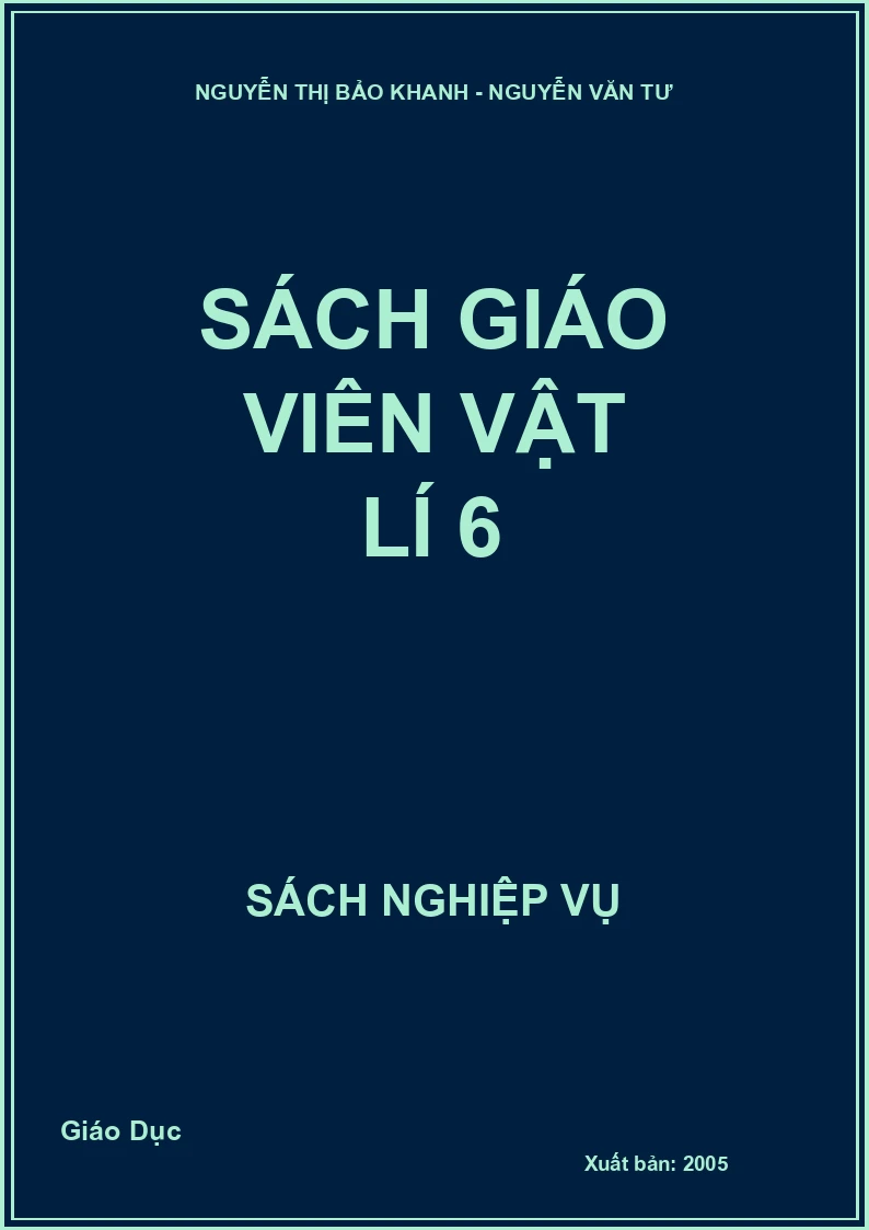 Sách giáo viên Vật lí 6