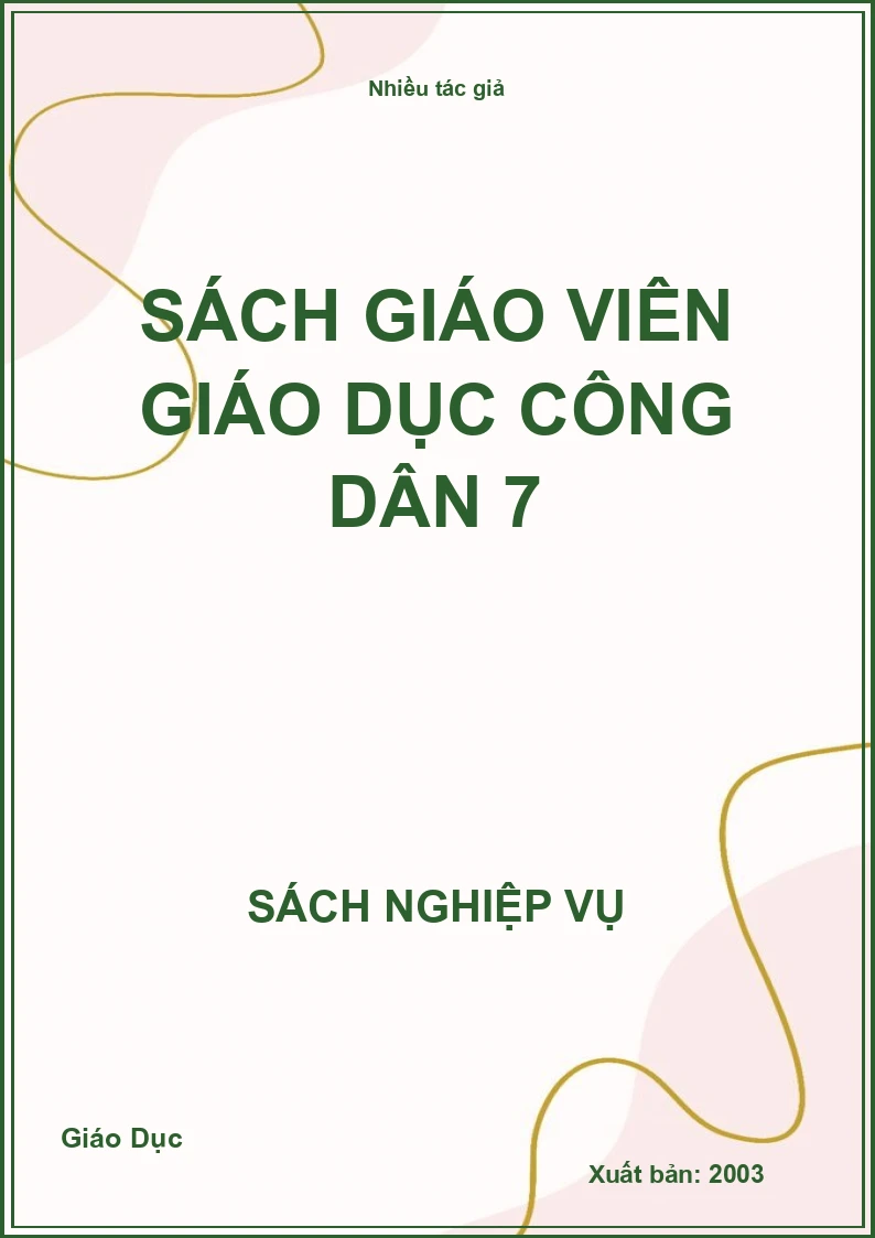 Sách giáo viên Giáo dục công dân 7