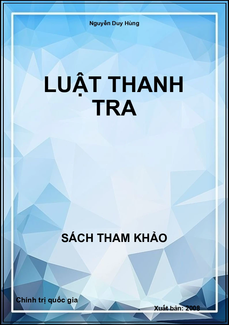 Luật thanh tra