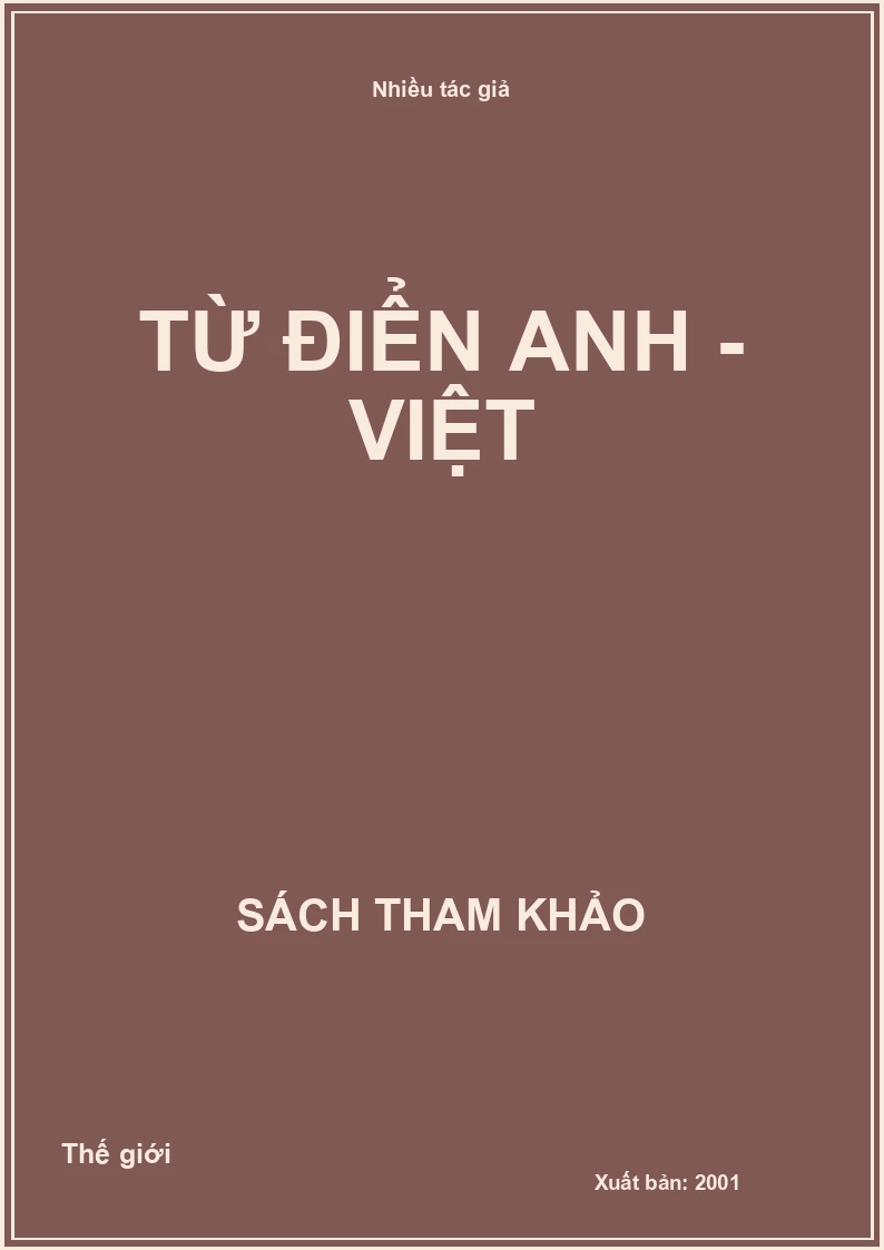 Từ điển Anh - Việt
