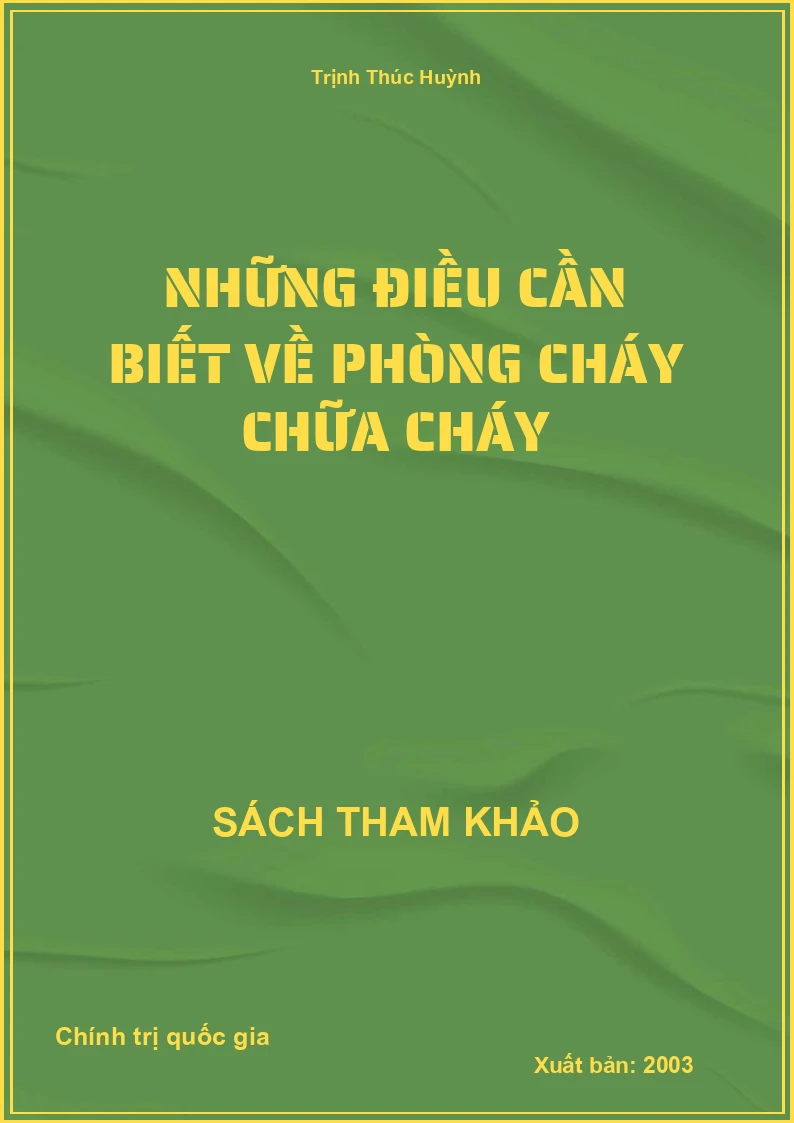 Những điều cần biết về phòng cháy chữa cháy