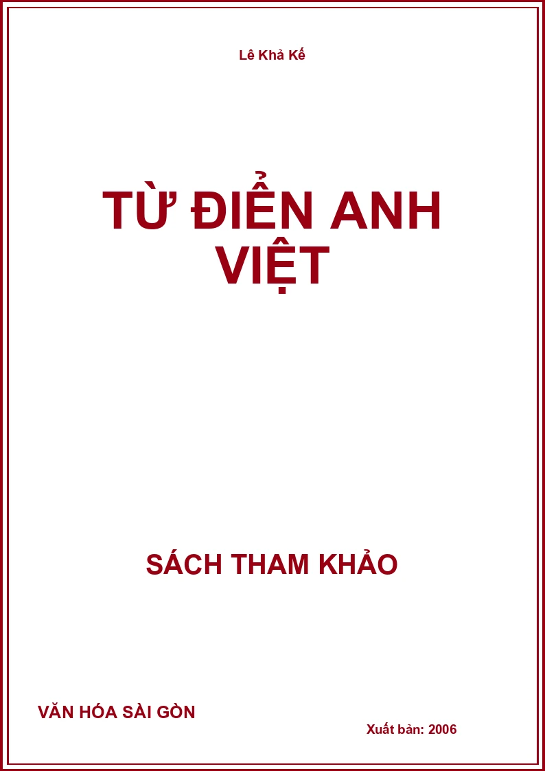Từ điển Anh Việt