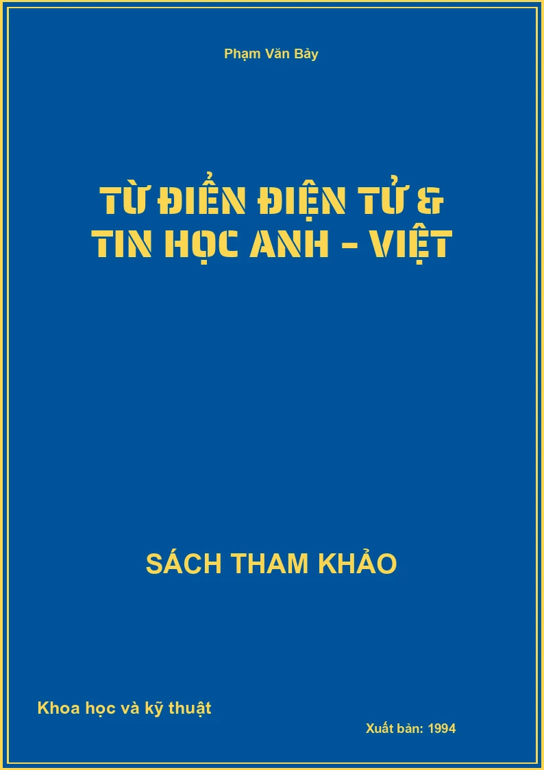 Từ điển điện tử & tin học Anh – Việt