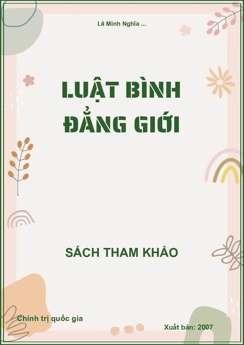 Luật bình đẳng giới