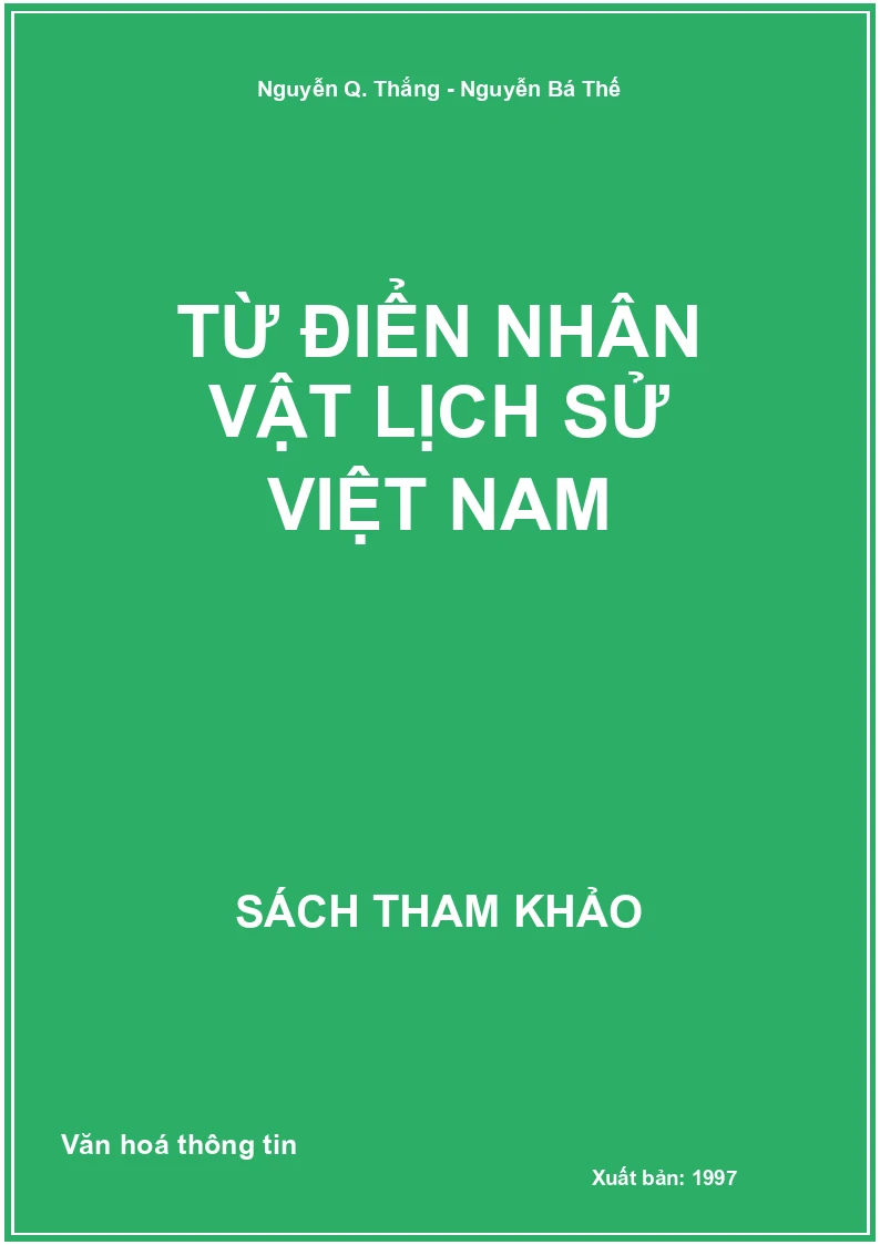 Từ điển nhân vật lịch sử Việt Nam