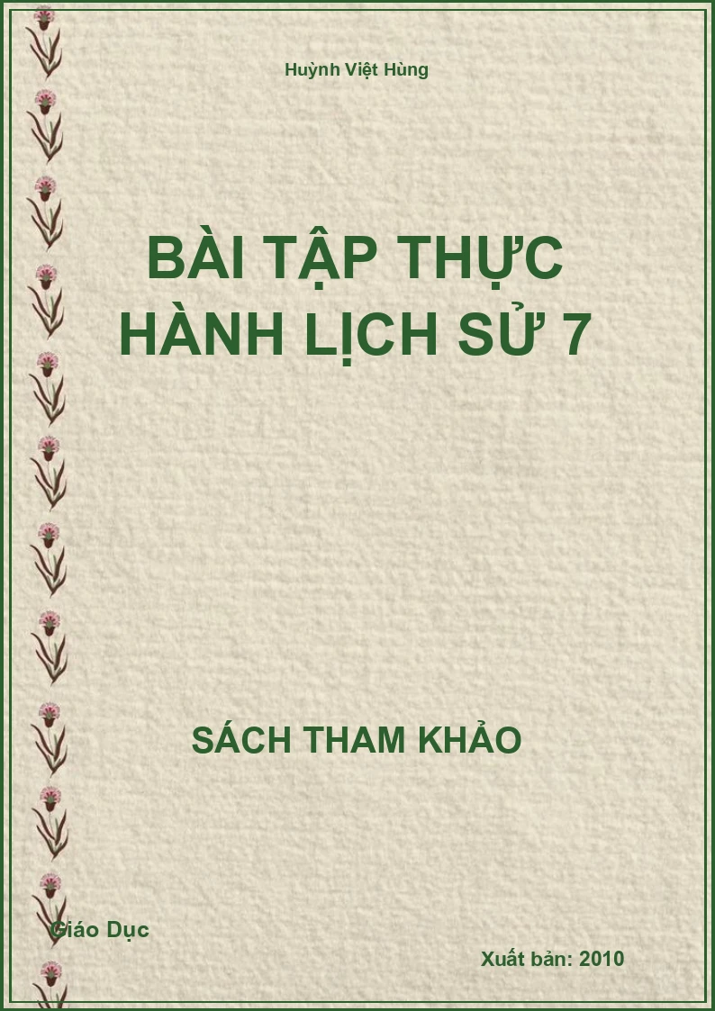 Bài tập thực hành lịch sử 7