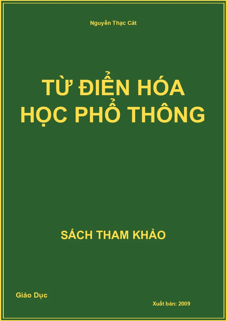 Từ điển hóa học phổ thông