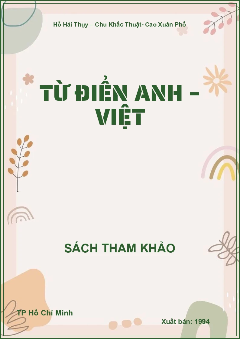 Từ điển Anh – Việt