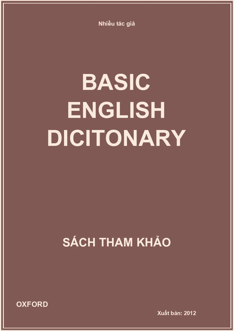 Basic English Dicitonary