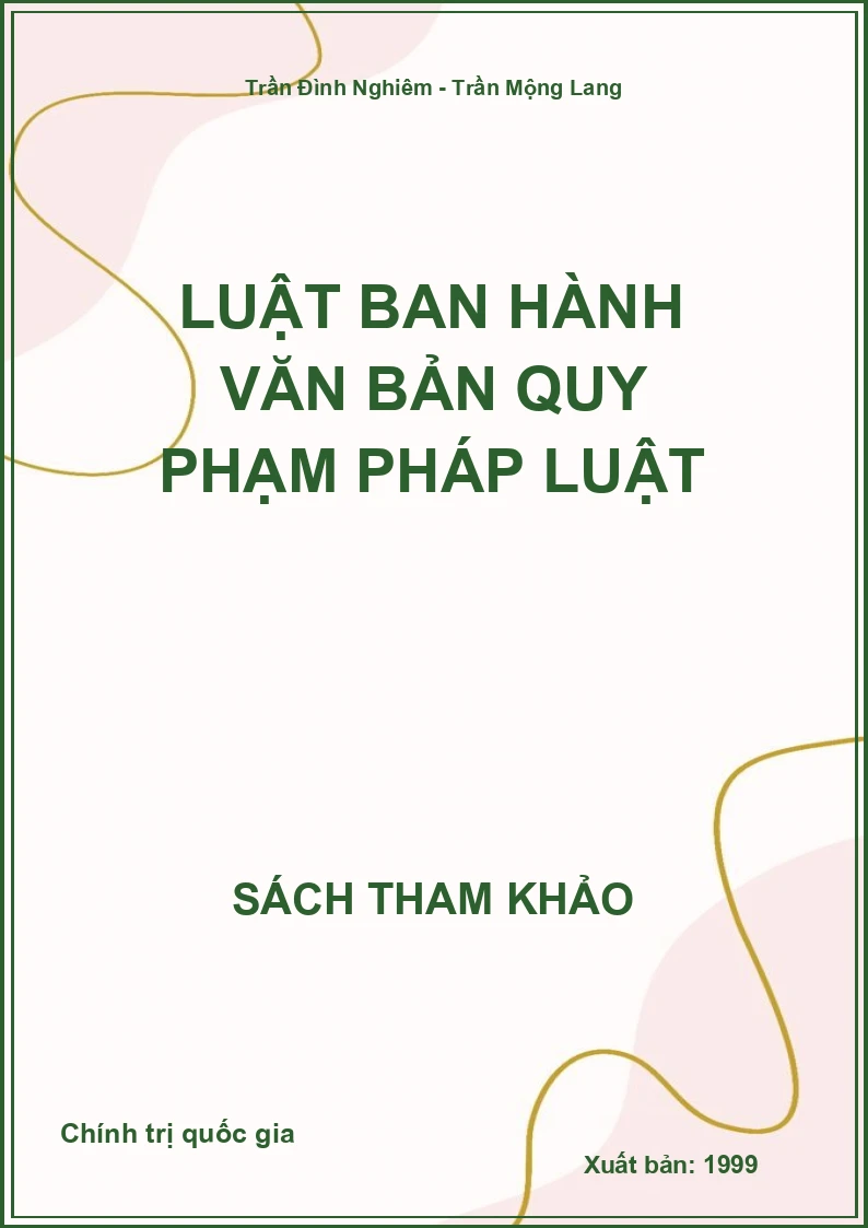 Luật ban hành văn bản quy phạm pháp luật