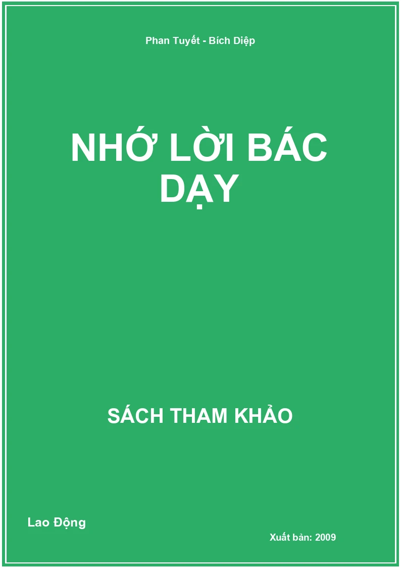 Nhớ lời Bác dạy