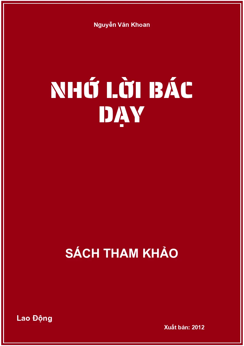 Nhớ lời Bác dạy