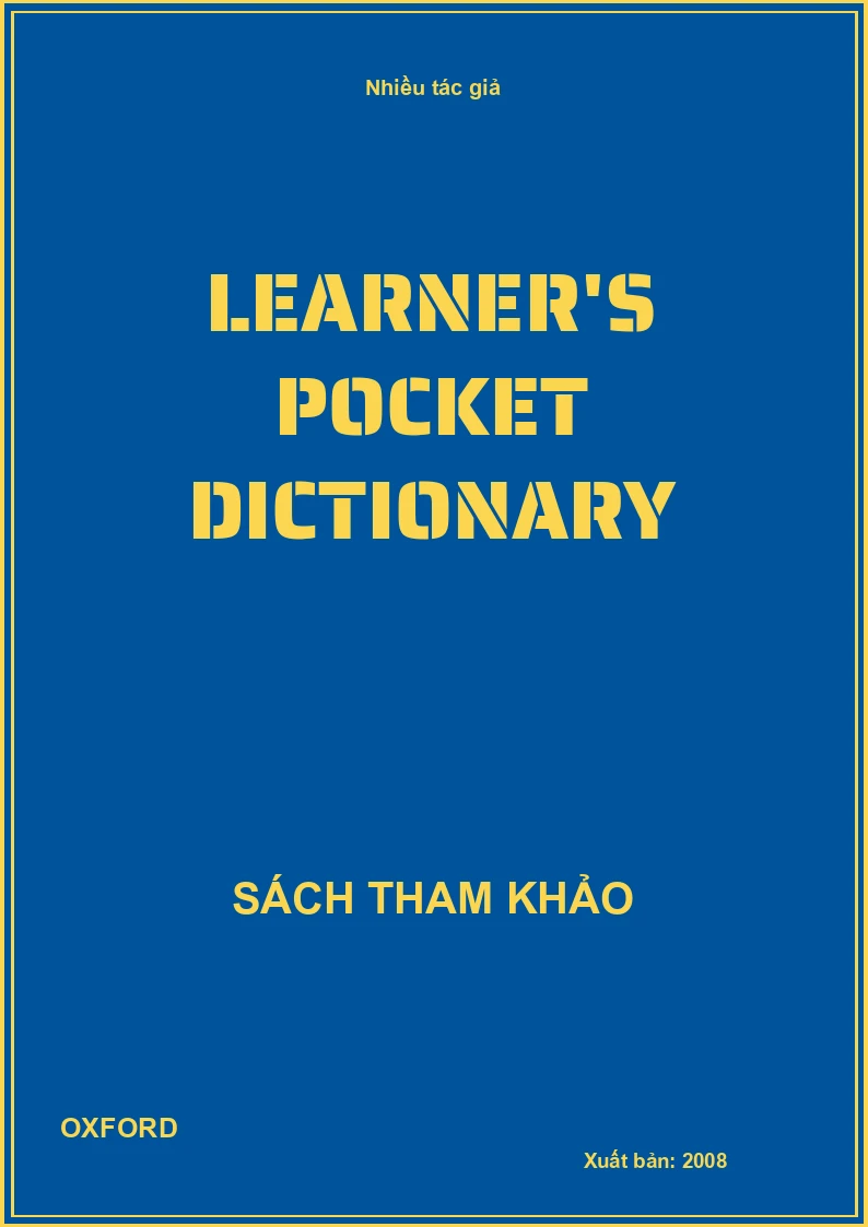 Learner's Pocket Dictionary