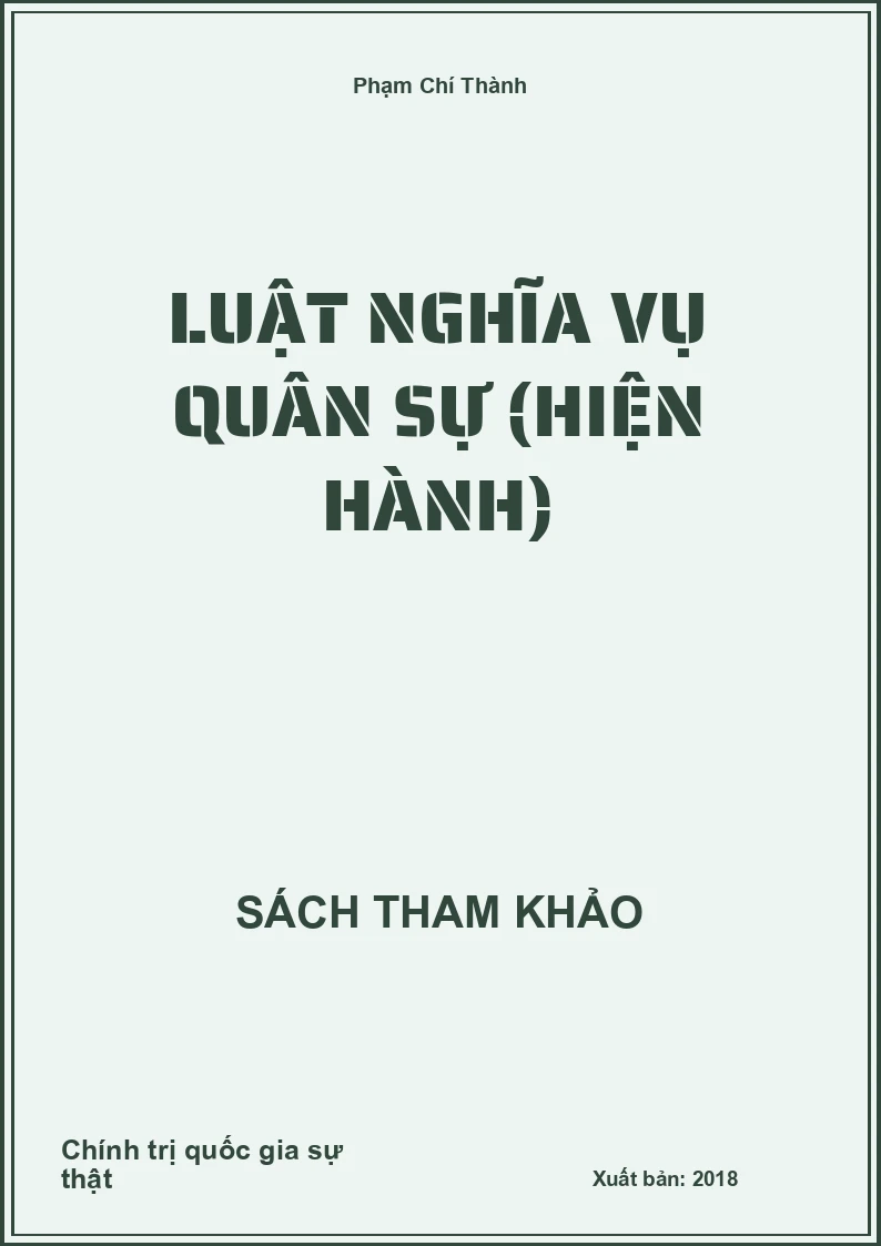 Luật nghĩa vụ quân sự (hiện hành)