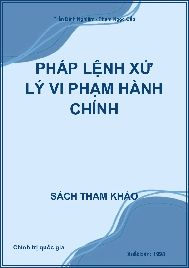Pháp lệnh xử lý vi phạm hành chính