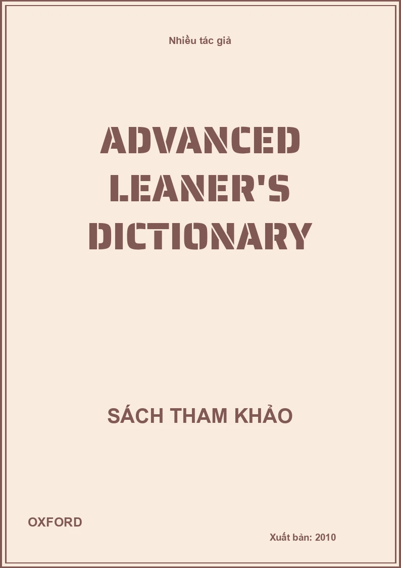 Advanced Leaner's Dictionary