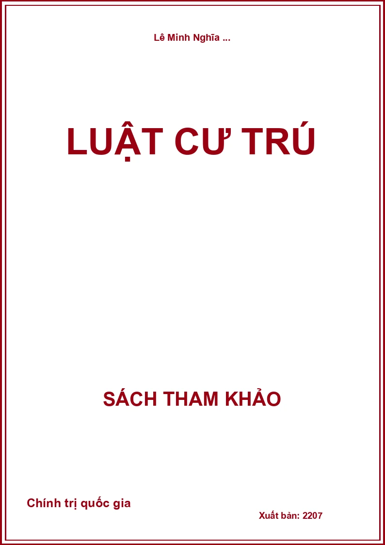 Luật cư trú