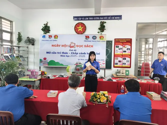 Lan tỏa văn hóa đọc tại Ngày hội đọc sách - Trường THCS Phú Long