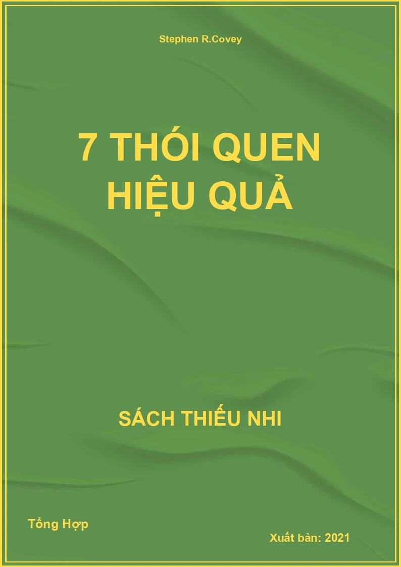 7 Thói Quen Hiệu Quả