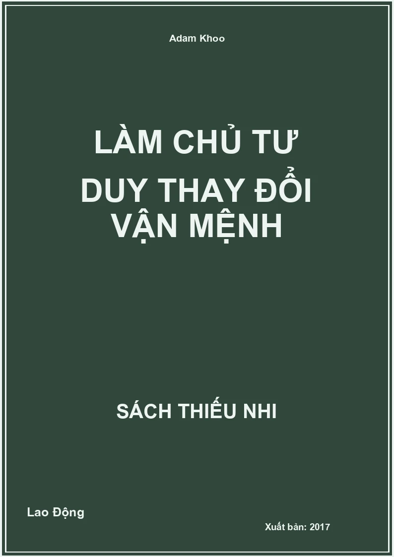 Làm Chủ Tư Duy Thay Đổi Vận Mệnh