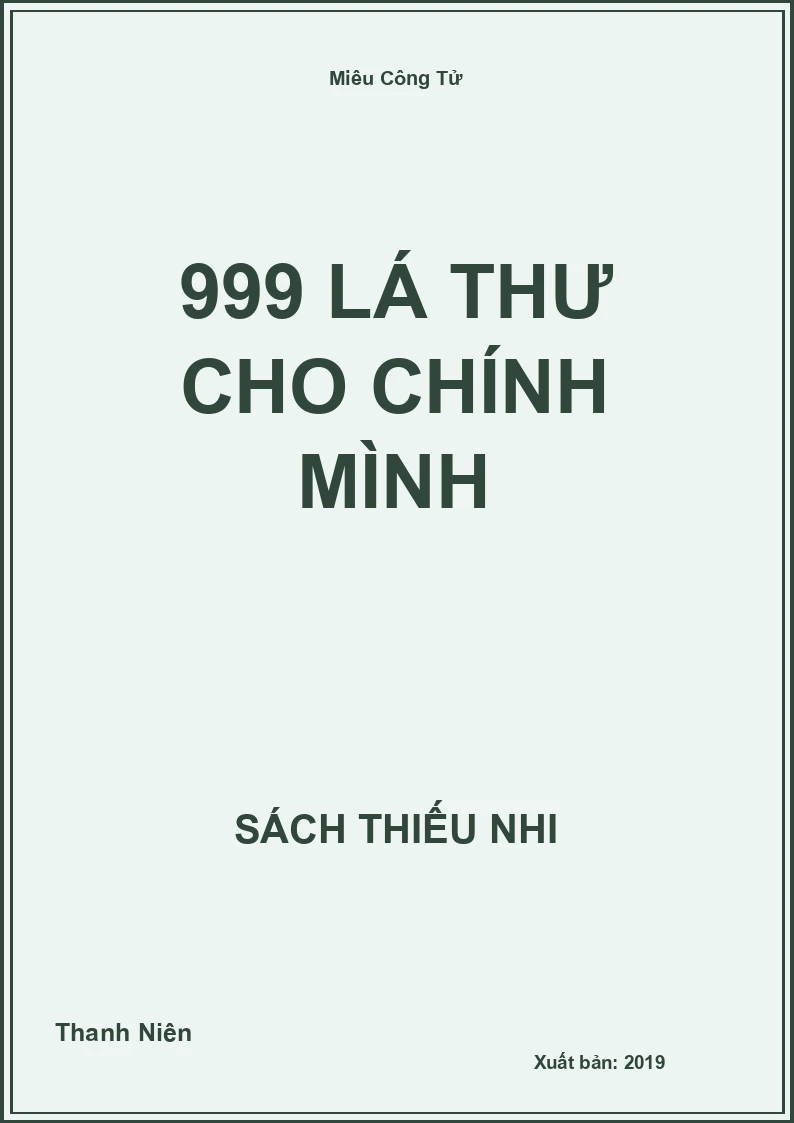 999 Lá Thư Cho Chính Mình