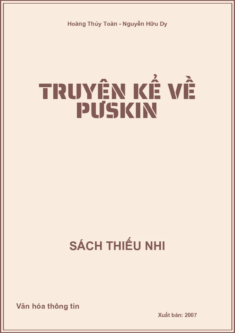 Truyện Kể Về Puskin