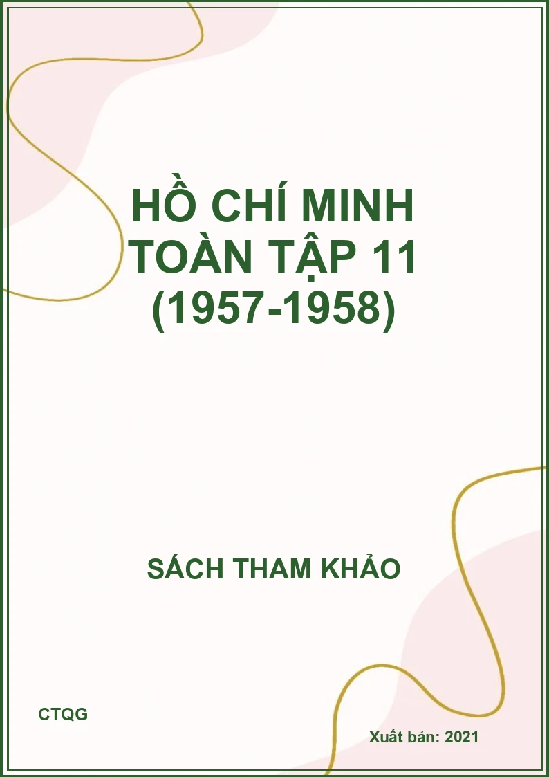 Hồ Chí Minh toàn tập 11 (1957-1958)