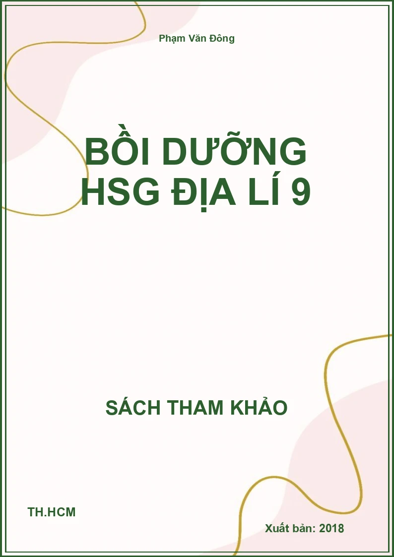 Bồi dưỡng HSG Địa lí 9