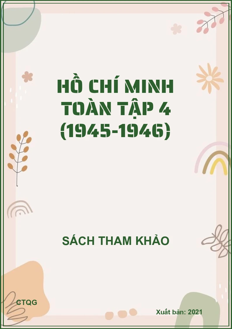 Hồ Chí Minh toàn tập 4 (1945-1946)