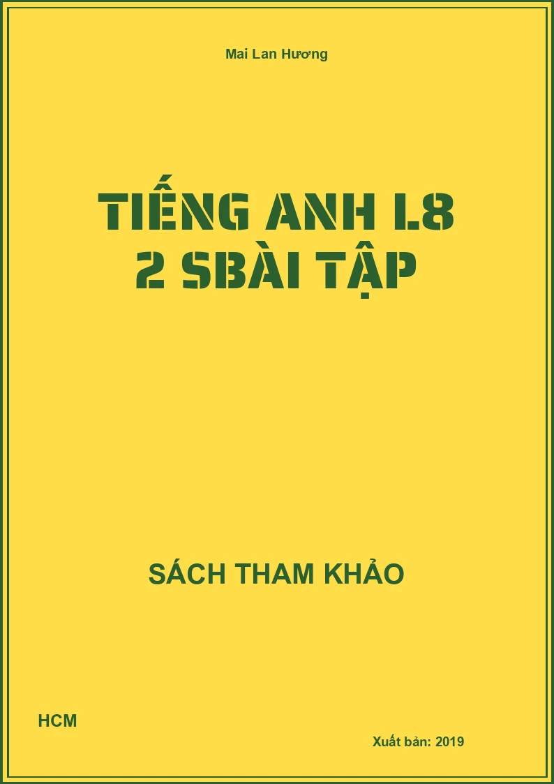 Tiếng Anh L8 2 SBT