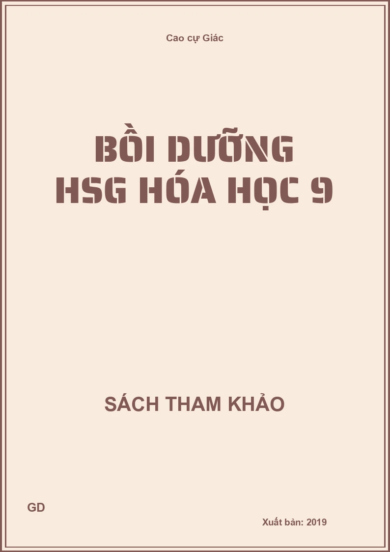 Bồi dưỡng HSG Hóa học 9