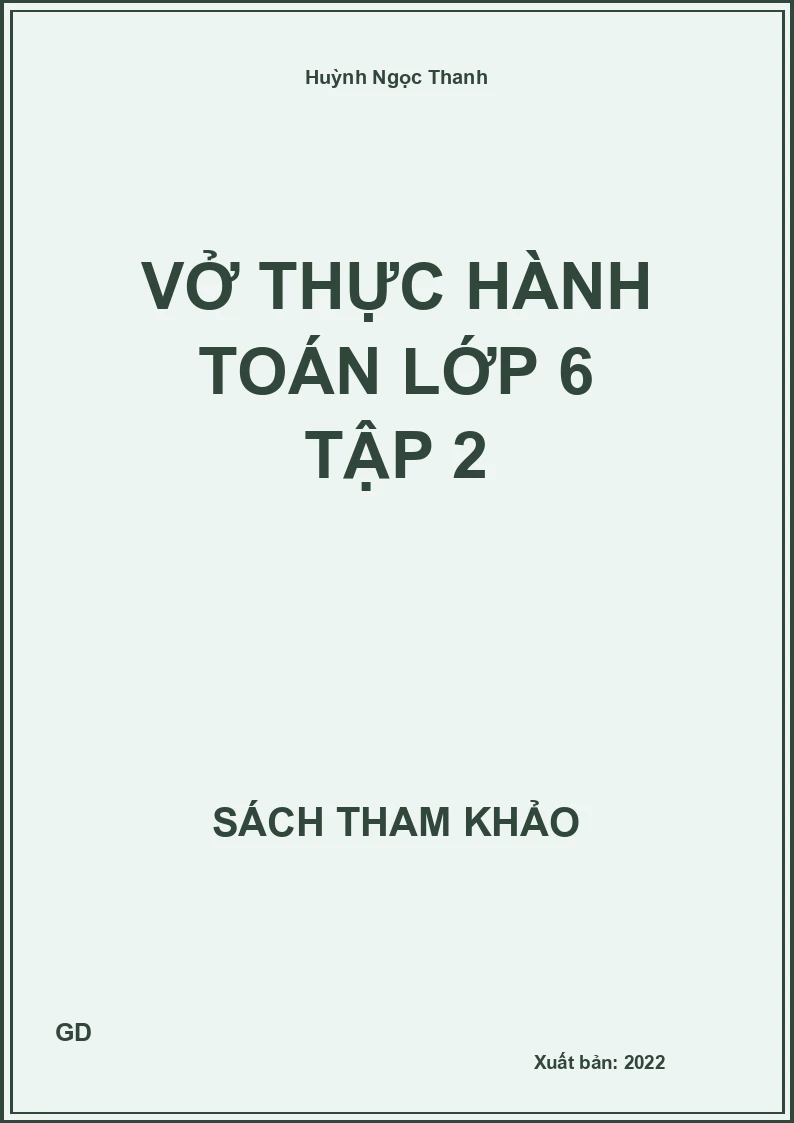 Vở thực hành Toán lớp 6 tập 2