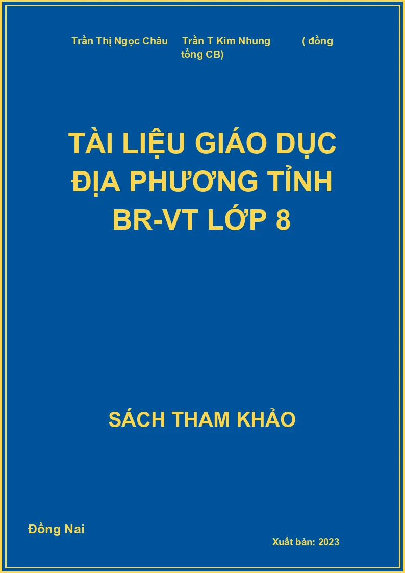 Tài liệu giáo dục địa phương tỉnh BR-VT lớp 8