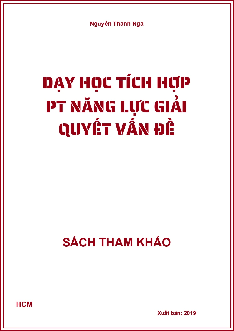 Dạy học tích hợp PT năng lực giải quyết vấn đề
