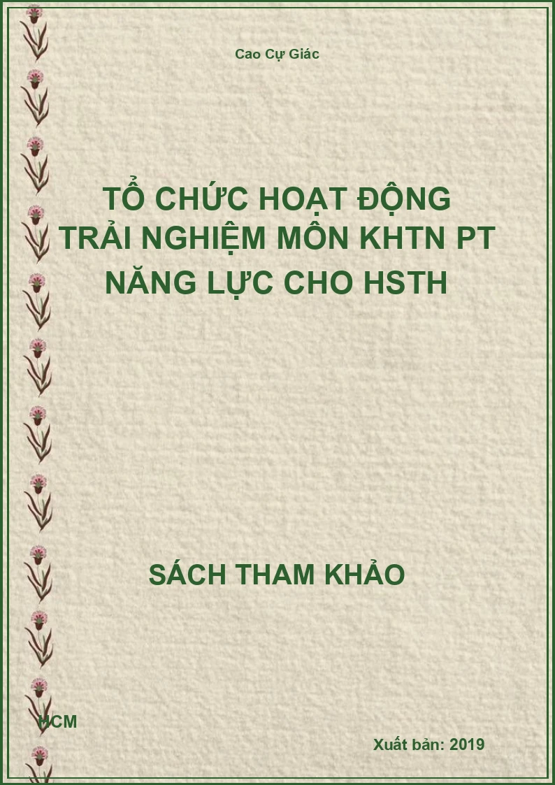 Tổ chức hoạt động trải nghiệm môn KHTN PT Năng lực cho HSTH