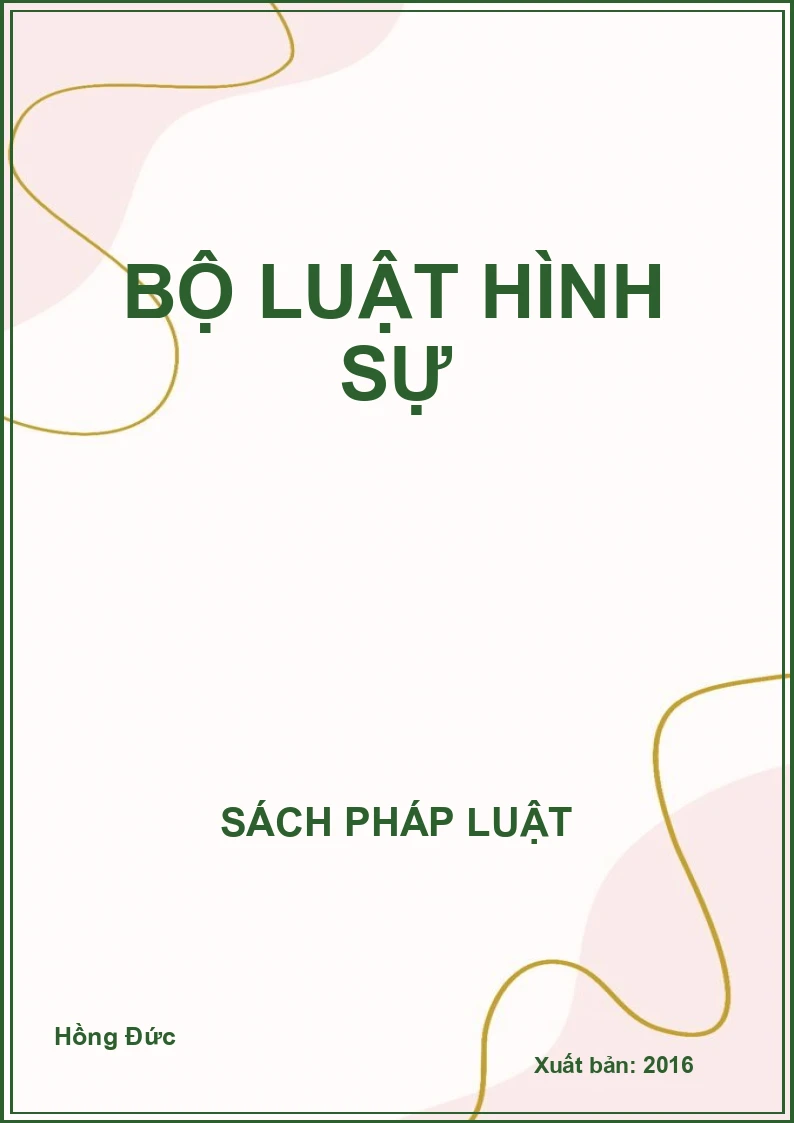 Bộ luật hình sự