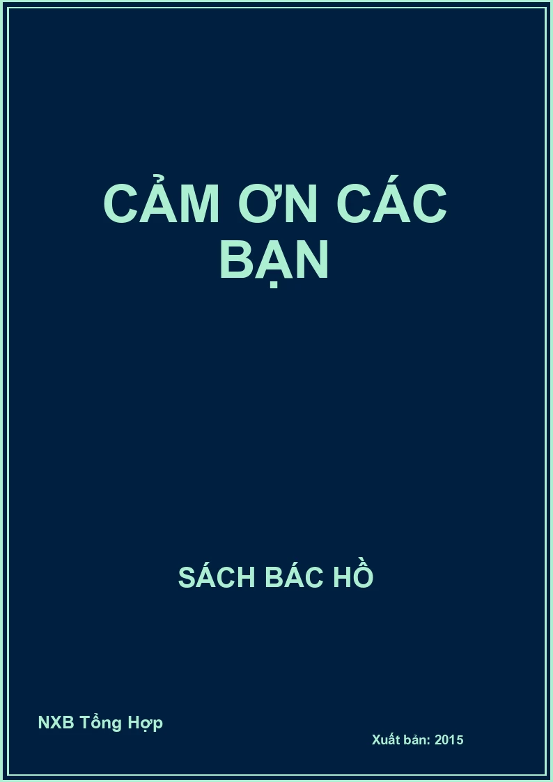 Cảm ơn các bạn