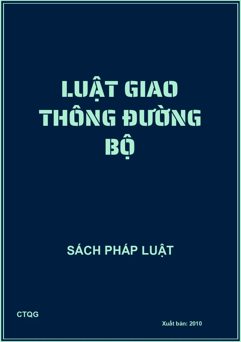 Luật giao thông đường bộ