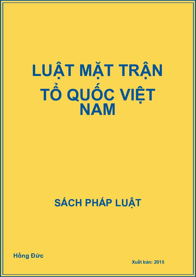 Luật mặt trận tổ quốc Việt Nam
