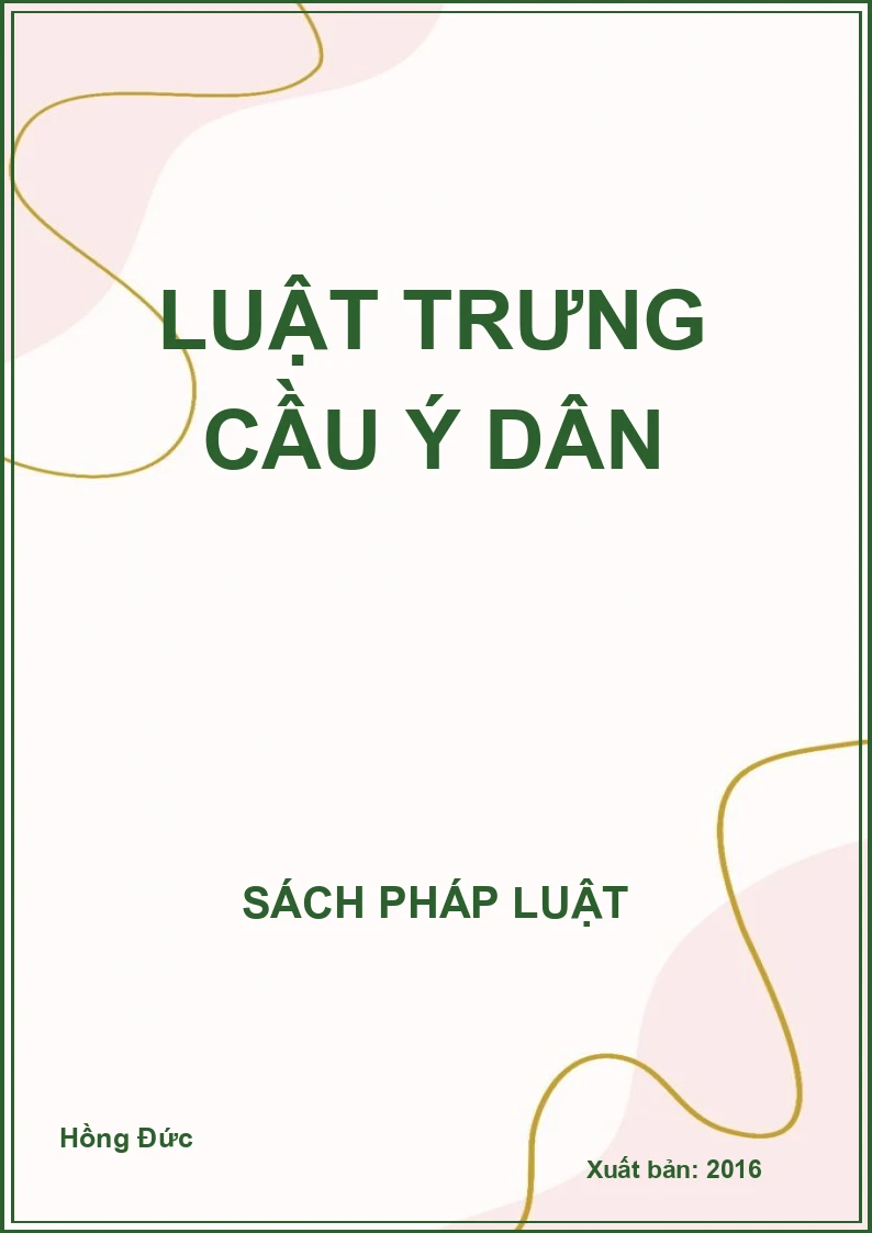 Luật trưng cầu ý dân