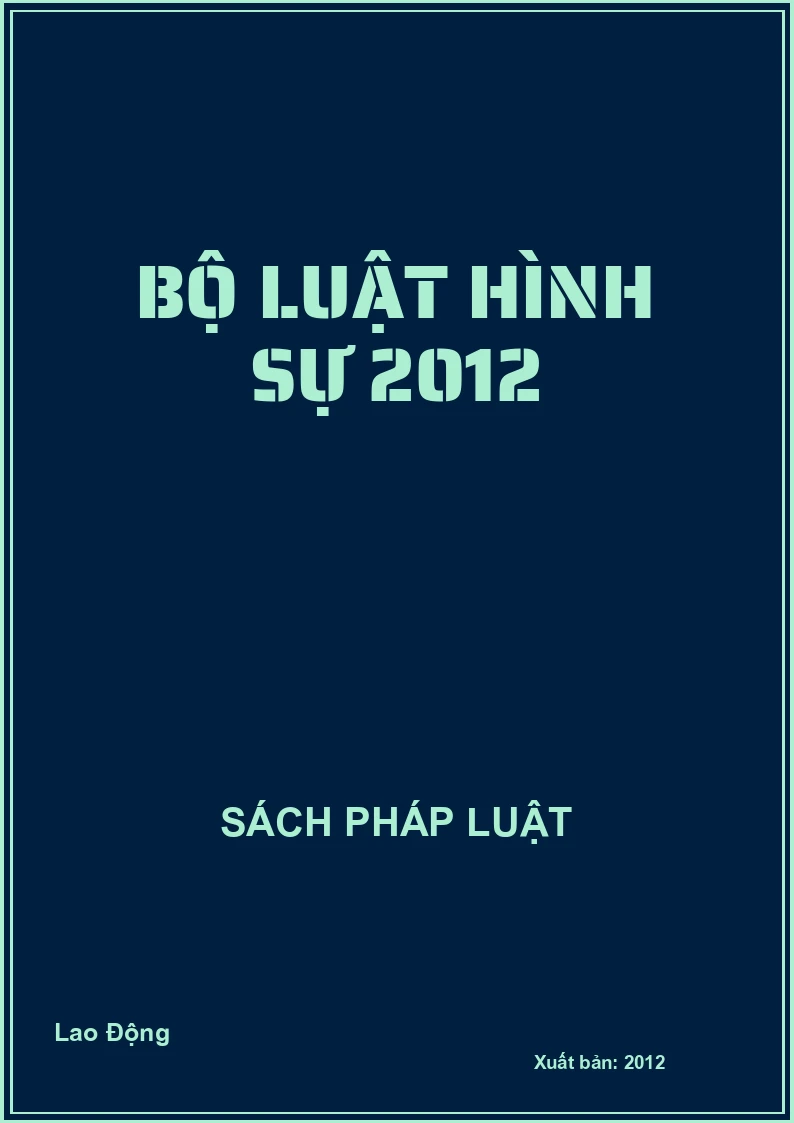 Bộ luật hình sự 2012