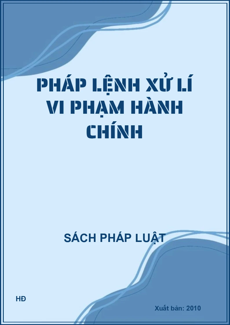 Pháp lệnh xử lí vi phạm hành chính